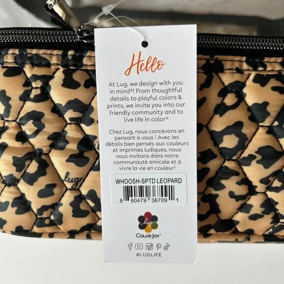 Lug Whoosh Clearview Cosmetic Case Spotted Leopard - Picture 12 of 12